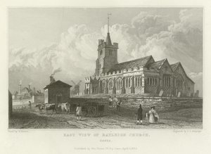 Rayleigh Kilisesi'nin Doğu Görünümü, Essex by William Henry Bartlett