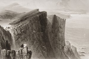 Fairhead, County Antrim, Kuzey İrlanda, George Virtue, 1860