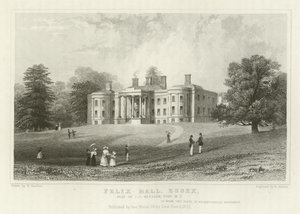 Felix Hall, Essex, CC Western Koltuğu, Esquire, MP by William Henry Bartlett