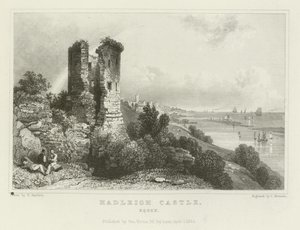 Hadleigh Kalesi, Essex by William Henry Bartlett