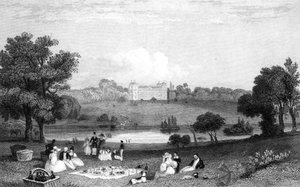 Hallingbury Place, Essex, Henry Wallis tarafından kazınmış, 1832 by William Henry Bartlett