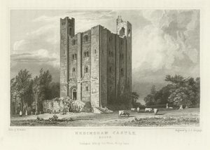 Hedingham Kalesi, Essex by William Henry Bartlett