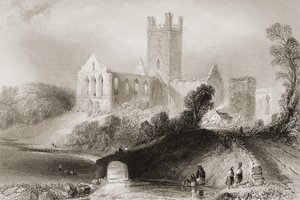 Jerpoint Manastırı, County Kilkenny, İrlanda, George Virtue, 1860