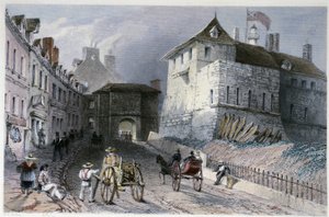 La porte “” Priscott Kapısı”, Quebec City, Kanada - William Henry Bartlett, ed. George Erdem by William Henry Bartlett