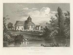 Küçük Maplestead Kilisesi, Essex by William Henry Bartlett