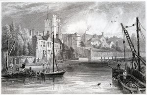 Maidstone suyu oluşturur, Kent, 1832 by William Henry Bartlett