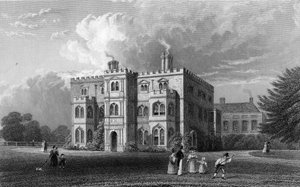 Marks Hall, Coggeshall, Essex, John Carr Armytage tarafından kazınmış, 1833 by William Henry Bartlett