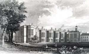 New Hall, near Chelmsford, Essex, engraved by William Watkins, c.1832  by William Henry Bartlett