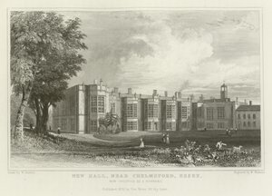 Chelmsford, Essex yakınlarındaki New Hall, şimdi bir Rahibe Manastırı olarak kullanılıyor by William Henry Bartlett