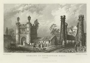 Beckenham Hall, Essex kalıntıları by William Henry Bartlett