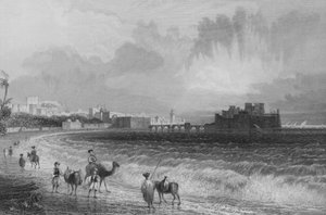 Sayda, Beyrut Yaklaşımında by William Henry Bartlett