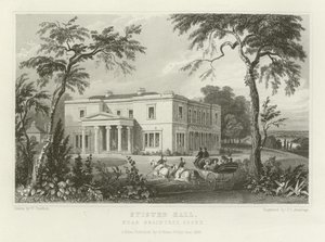 Braintree, Essex yakınlarındaki Stisted Hall by William Henry Bartlett