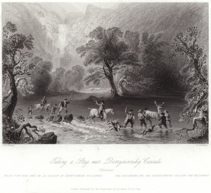 Derrycunnihy yakınlarında geyik yapmak by William Henry Bartlett