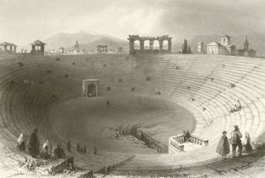 The Amphitheatre, Verona  by William Henry Bartlett