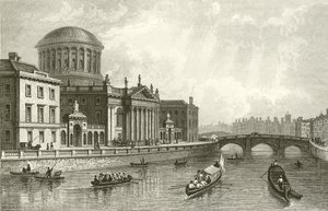 Dört Hukuk Mahkemesi, Dublin by William Henry Bartlett
