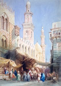 Şeriat El Gohargiyeh, Kahire, 19. yüzyıl by William Henry Bartlett