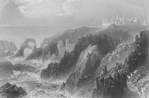 Peterhead yakınlarındaki Slaines Kalesi