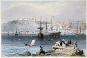 Vue de Québec et de son port (Kanada) - William Henry Bartlett, ed. George Erdem by William Henry Bartlett