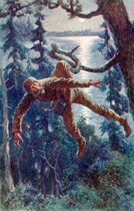 Bir pürüz gömleğinin eteğine takıldı ve havada asılı kaldı by William Henry Charles Groome