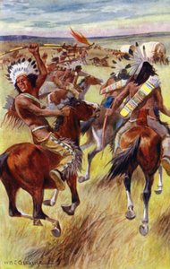 "Duman dumanları ve tüfek sesleri, arkadaşlarımın kendilerini savunmaya kararlı olduğunu gösterdi" (renkli taş) by William Henry Charles Groome