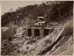 İsimsiz (Demiryolu inşaatı) (s/b fotoğraf) by William Henry Fox Talbot