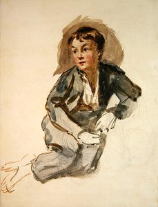Bir Urchin (kağıt üzerine kalem ve sulu boya) by William Henry Hunt