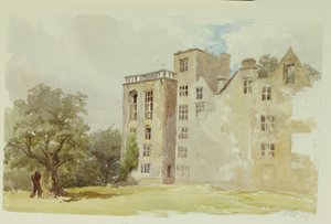 Hardwick Old Hall (kağıt üzerine sulu boya) by William Henry Hunt