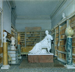 Eski Kütüphane, Chatsworth (kağıt üzerine sulu boya) by William Henry Hunt