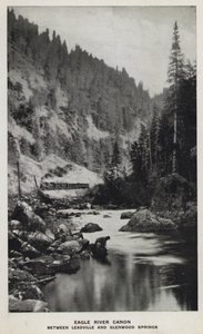 Colorado Kanyonları: Eagle River Canon, Leadville ve Glenwood Springs Arasında (s/b fotoğraf) by William Henry Jackson