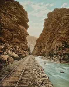 Clear Creek Kanyonu, Colorado, 1899 dolayları (fotolito)