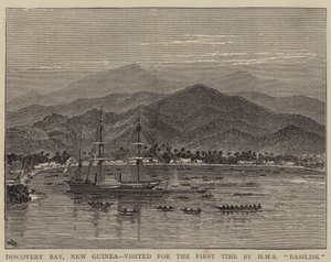 Discovery Bay, Yeni Gine, HMS Basilisk Tarafından İlk Kez Ziyaret Edildi by William Henry James Boot