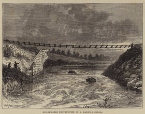Bir Demiryolu Köprüsünün Olağanüstü Yıkımı by William Henry James Boot