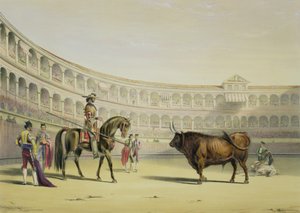 Boğaya Meydan Okuyan Picador, 1865 by William Henry Lake Price