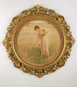 Tarla Çiçekleri (mezzotint) by William Henry Margetson