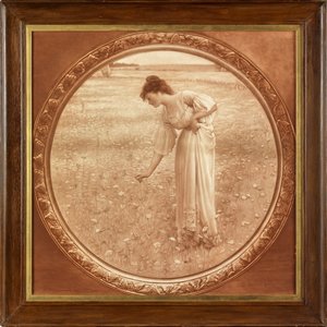Tarla Çiçekleri (sepyada basılmış fotoğraf reprodüksiyonu) by William Henry Margetson