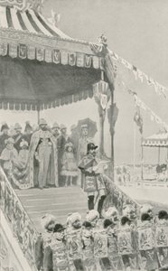 The Queen being Proclaimed Empress of India at Delhi  by William Henry Margetson