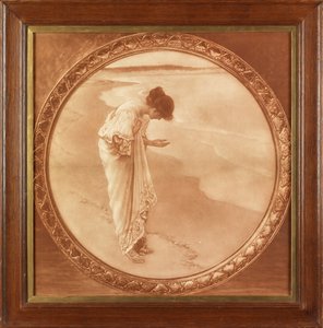 Denizin incileri vardır (sepyada basılmış fotografik reprodüksiyon)