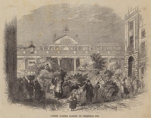 Noel arifesinde Covent Garden Pazarı by William Henry Pike