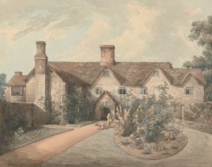 Bir Kır Evi'nin Bahçesinde Davul Çalan Bir Çocuk by William Henry Pyne