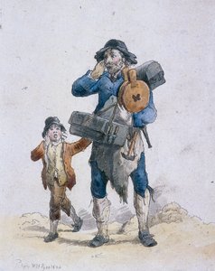 Bir tamirci ve bir çocuk, Taşra Karakterleri, 1804 by William Henry Pyne