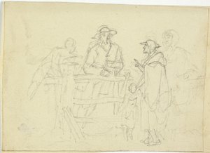 Bir Çitte Dört Figür by William Henry Pyne