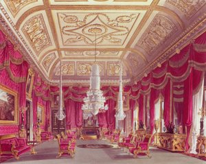 The Crimson Drawing Room, Carlton House, Pyne