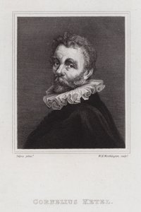 Cornelis Ketel, Hollandalı Maniyerist ressam (gravür) by William Henry Worthington