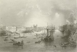 Londra Limanı by William Henry after Bartlett