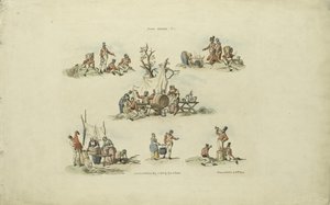 Kamp Sahneleri, 1803 (renkli gravür) by William Henry after Pyne