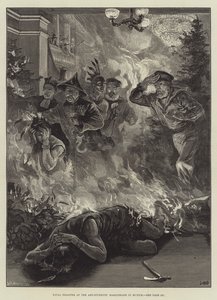 Münih'teki Sanat Öğrencileri Maskeli Balosunda Ölümcül Felaket by William Heysham Overend