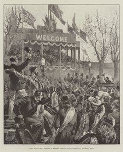 Ev Kuralı, Belfast'ta Büyük Buluşma, Bay Balfour'un Keten Salonuna Gelişi by William Heysham Overend