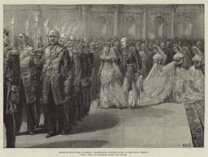 Kraliyet Düğününde Berlin, Fackel-Tanz veya Meşale Dansı'nda Evlilik Şenlikleri by William Heysham Overend