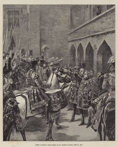 Queen Victoria proclaimed at St James