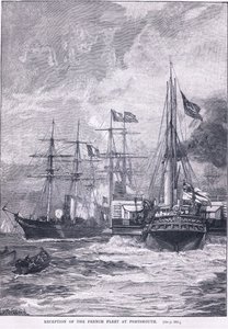 MS 1865'te Portsmouth'ta Fransız Filosunun Kabulü